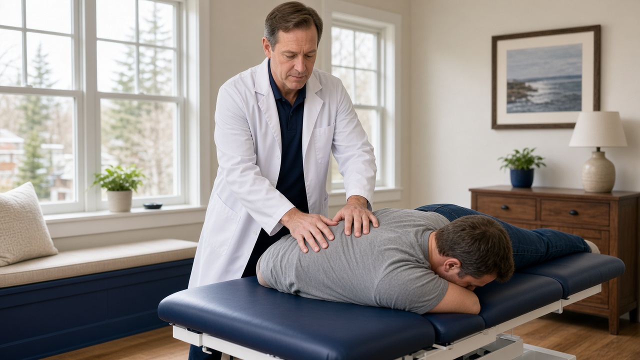 Adjustment table at Chiropractic Solutions on Speen Street